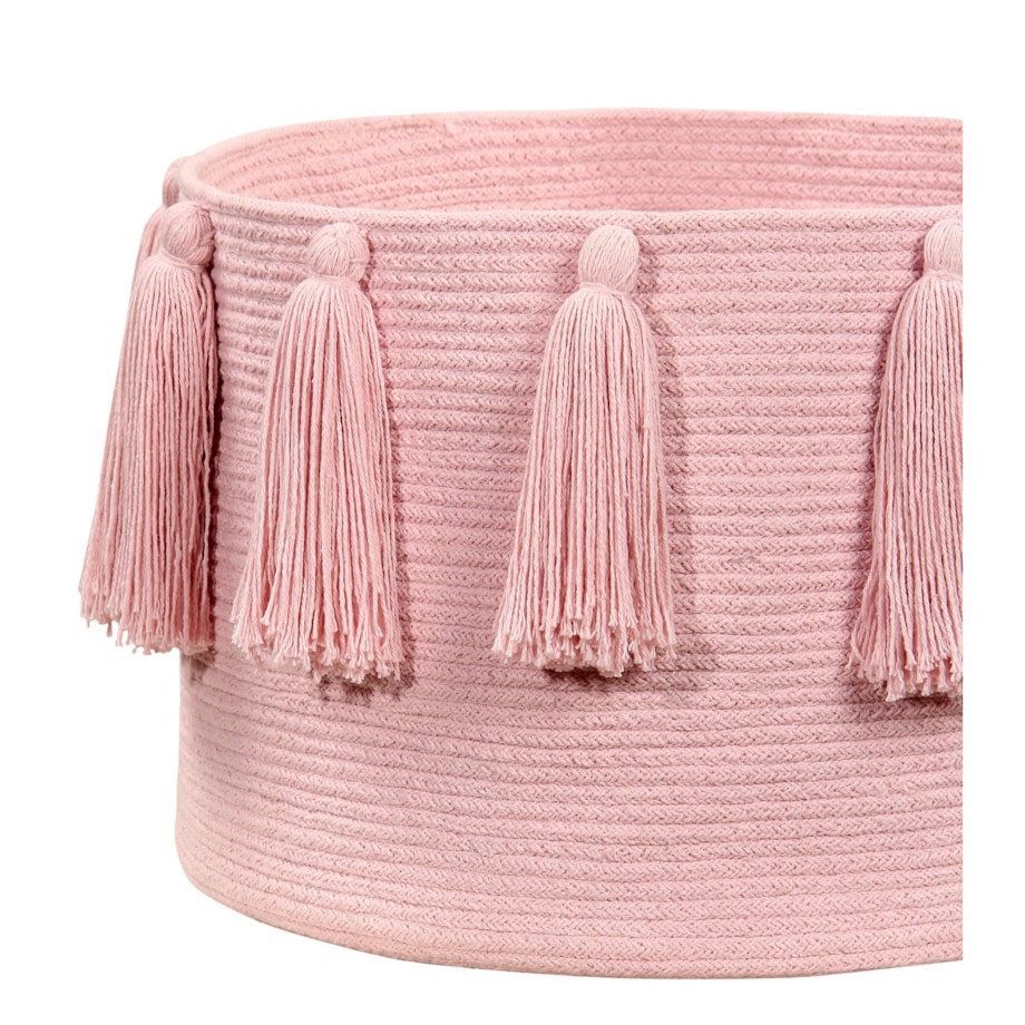 Kosz Basket Tassels Pink