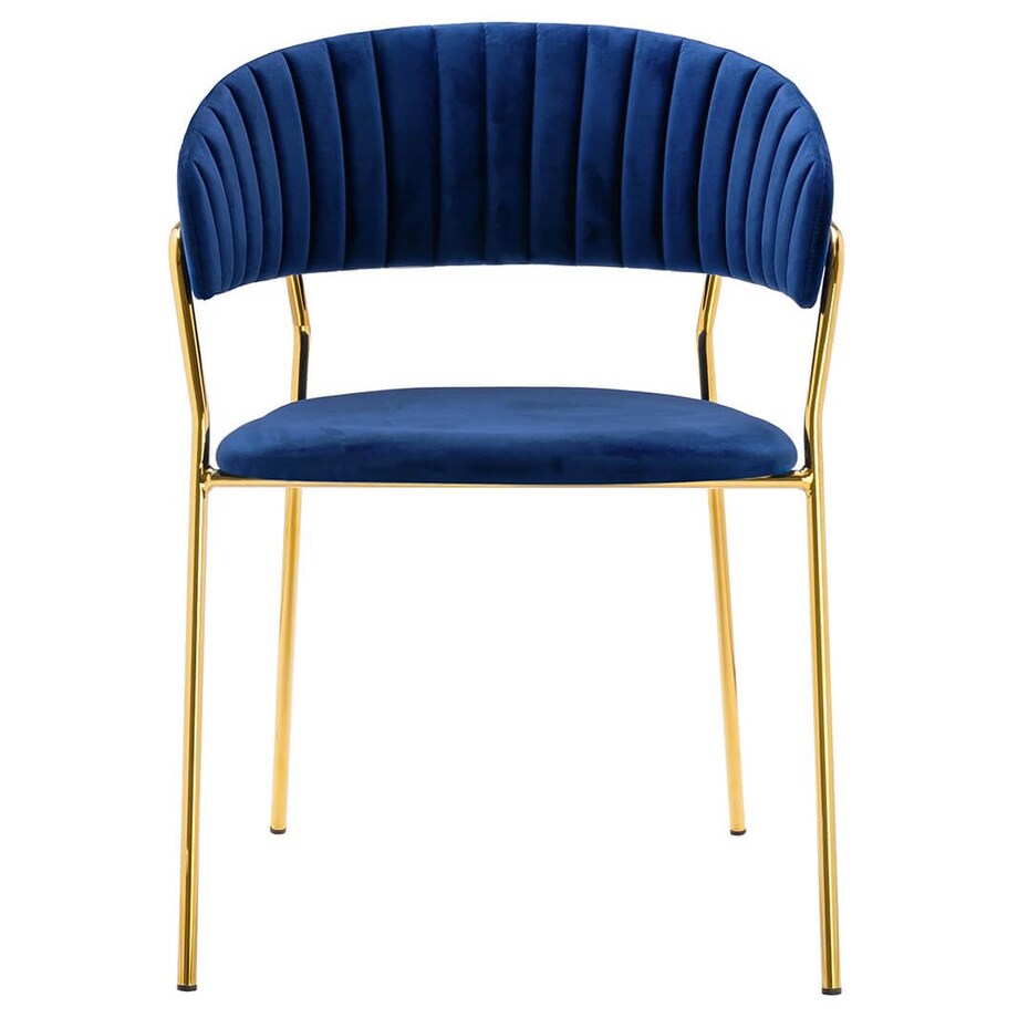Welurowe krzesło Margo KH121100121.64 King Home pikowane ciemnoniebieskie