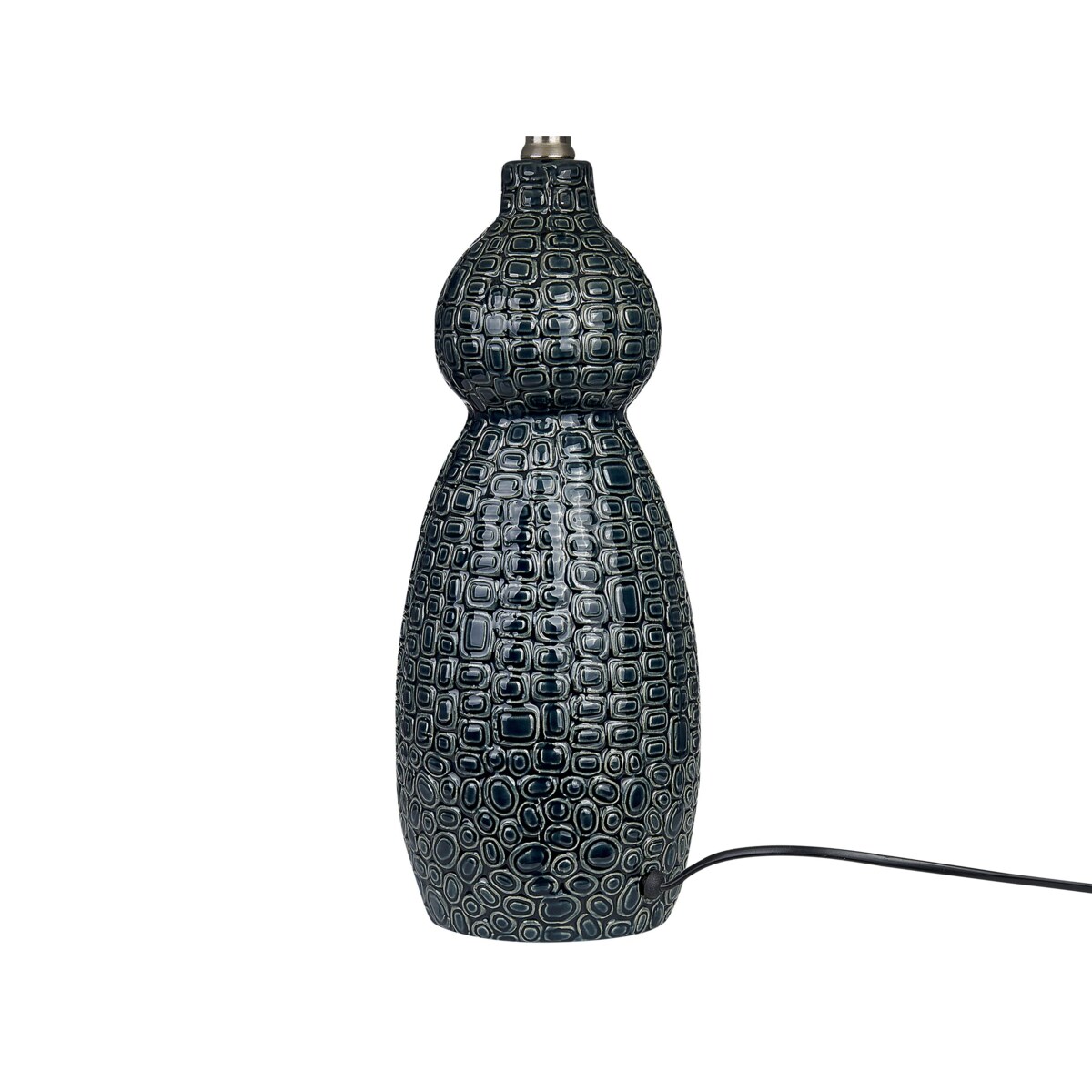 Lampa stołowa ceramiczna ciemnoniebieski z czarnym MATINA