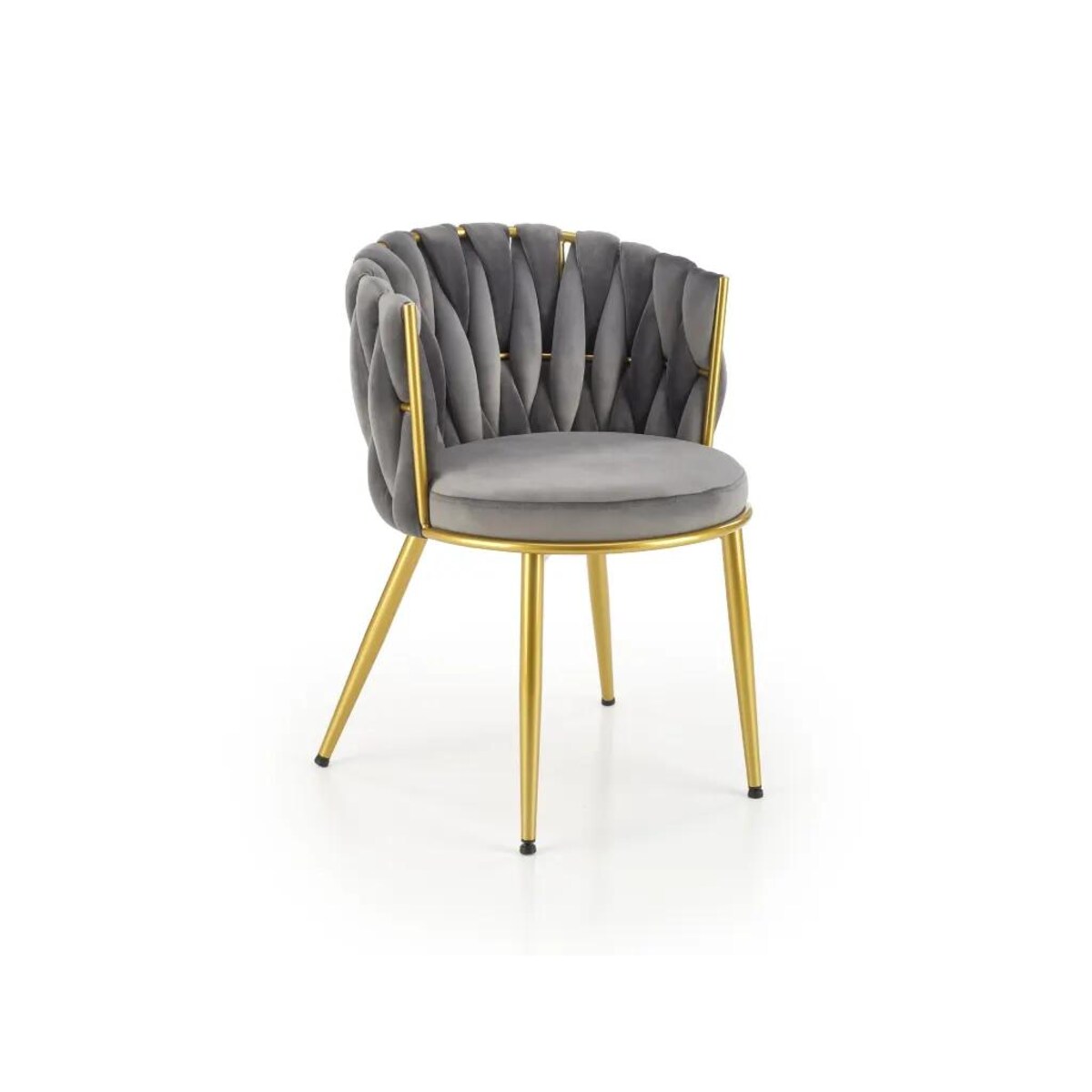Krzesło tapicerowane K517 VELVET szare
