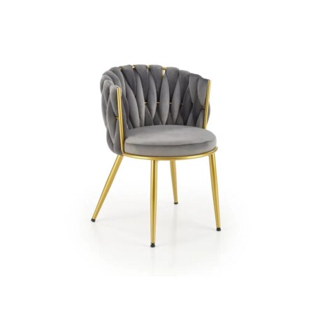 Krzesło tapicerowane K517 VELVET szare