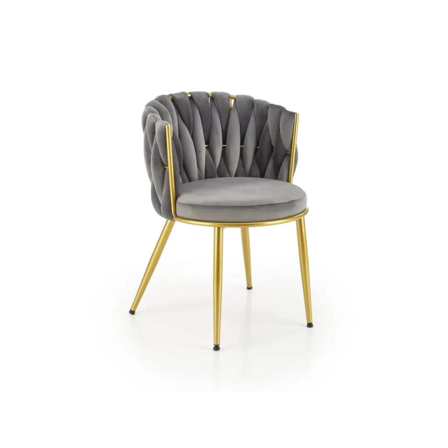 Krzesło tapicerowane K517 VELVET szare