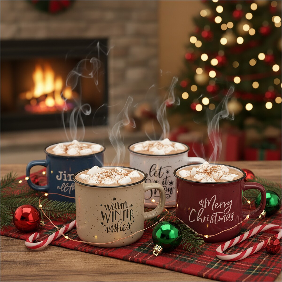 Kubek Świąteczny Kamionka Do Kawy Herbaty Na Prezent Duży 285 Ml