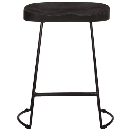 vidaXL Hokery barowe 2 szt. Czarny 46x38x52 cm Drewno lite Mango