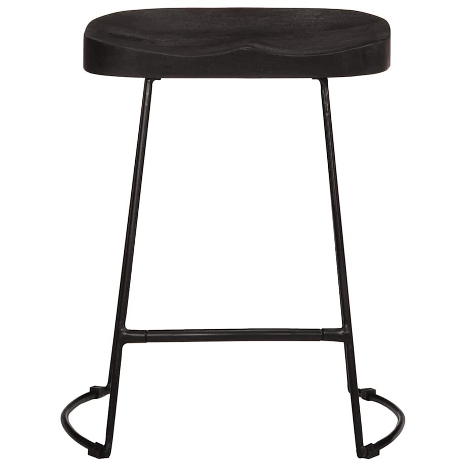 vidaXL Hokery barowe 2 szt. Czarny 46x38x52 cm Drewno lite Mango