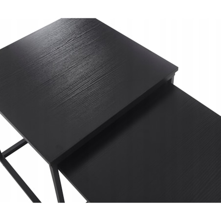 DUPLEX ZESTAW STOLIKÓW KAWOWYCH 2 szt. 50/45 cm CZARNY