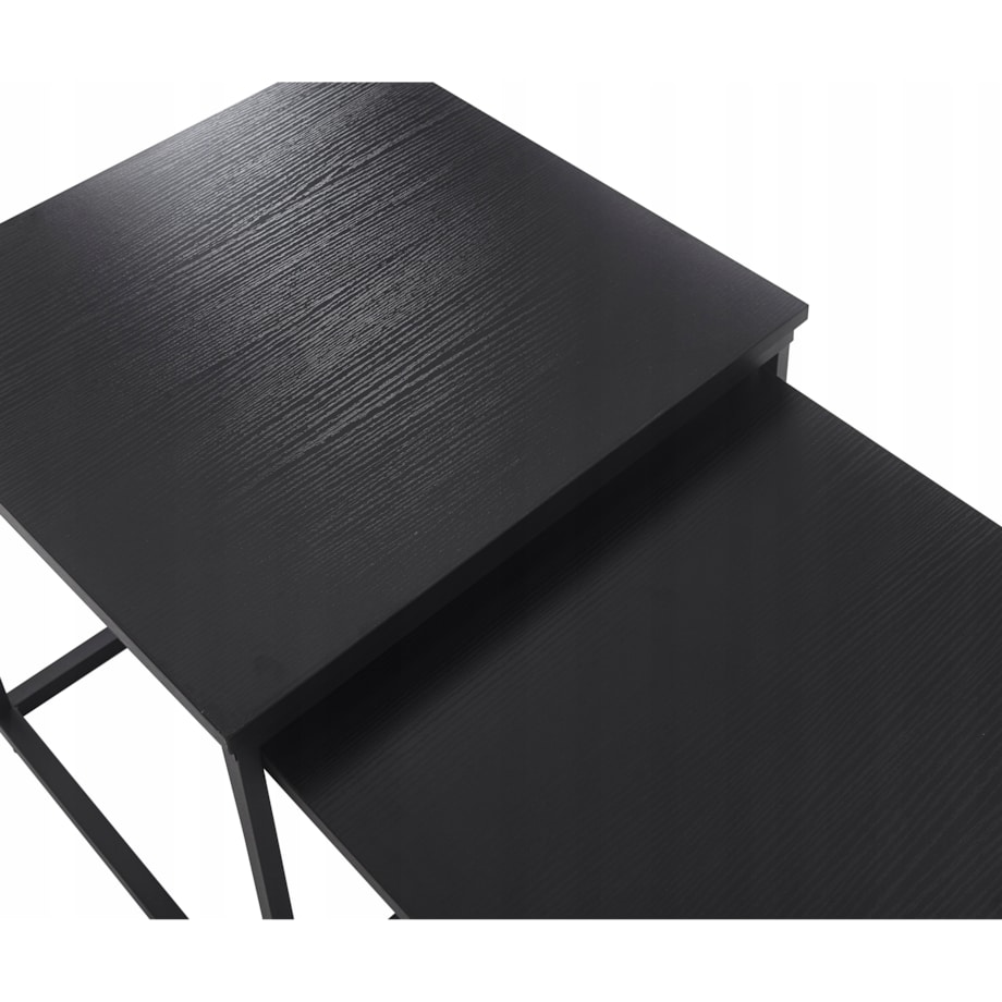 DUPLEX ZESTAW STOLIKÓW KAWOWYCH 2 szt. 50/45 cm CZARNY