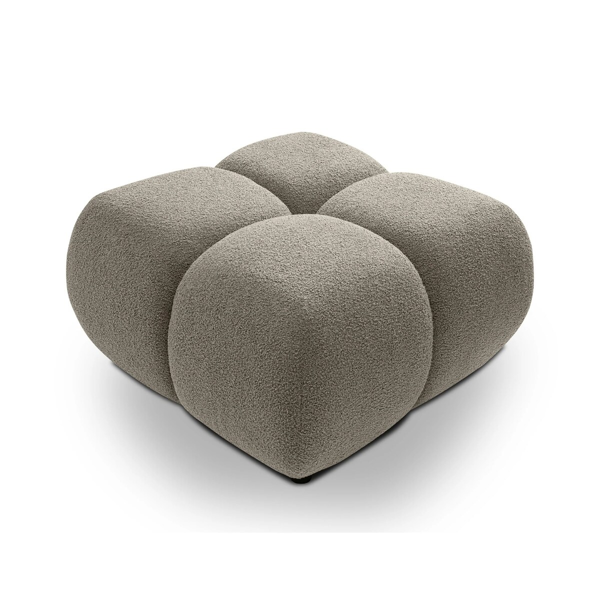 Pufa poczwórna PALIA - IV bouclé 43,5x72x72 brązowoszara