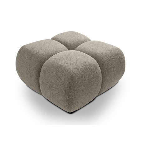 Pufa poczwórna PALIA - IV bouclé 43,5x72x72 brązowoszara