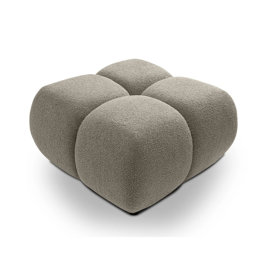 Pufa poczwórna PALIA - IV bouclé 43,5x72x72 brązowoszara