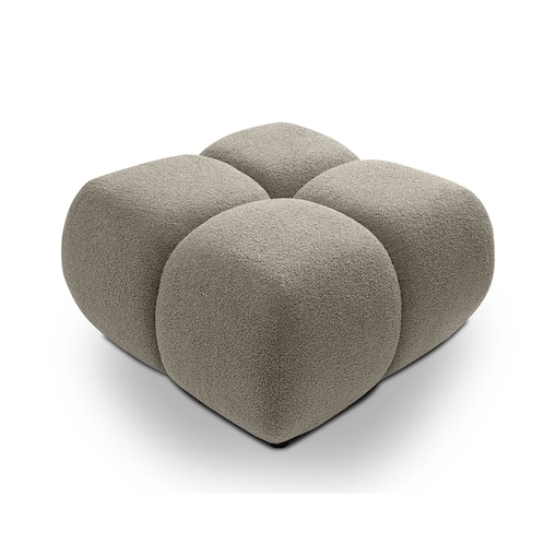 Pufa poczwórna PALIA - IV bouclé 43,5x72x72 brązowoszara