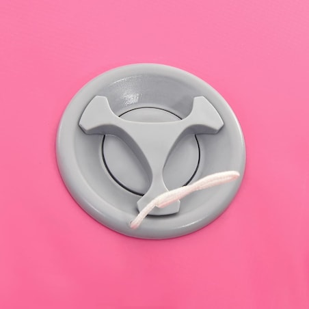 vidaXL Dmuchany wałek gimnastyczny z pompką, 120x90 cm, PVC, różowy