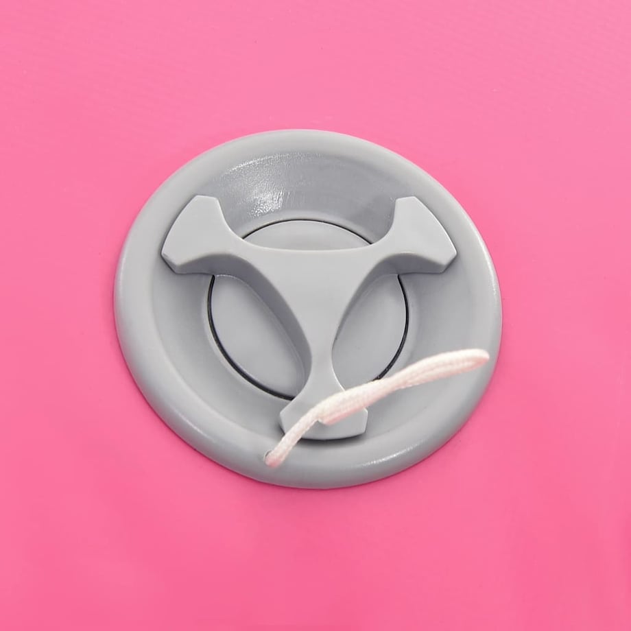 vidaXL Dmuchany wałek gimnastyczny z pompką, 120x90 cm, PVC, różowy