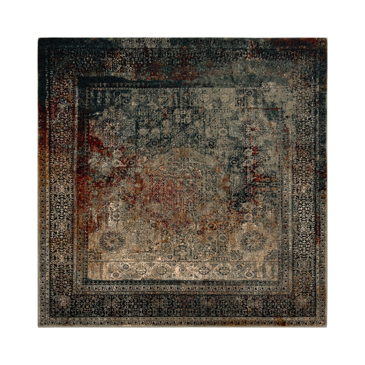 Dywan wełniany OMEGA MAMLUK Kwadrat - Rozeta 200x200 cm