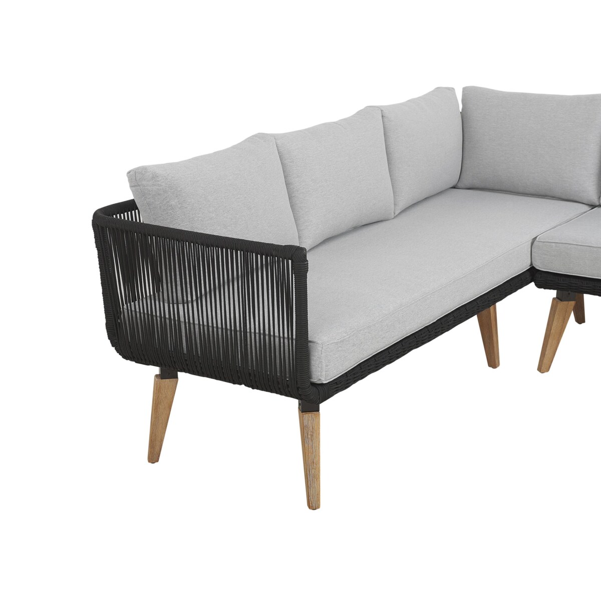 Zestaw ogrodowy drewno akacjowe beżowoszary ALCAMO