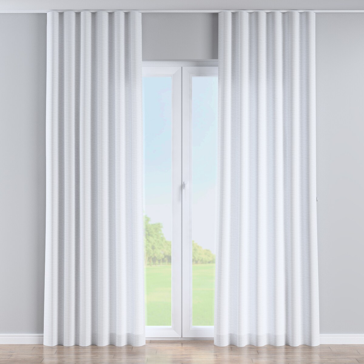 Zasłona na taśmie wave 130x260 biały