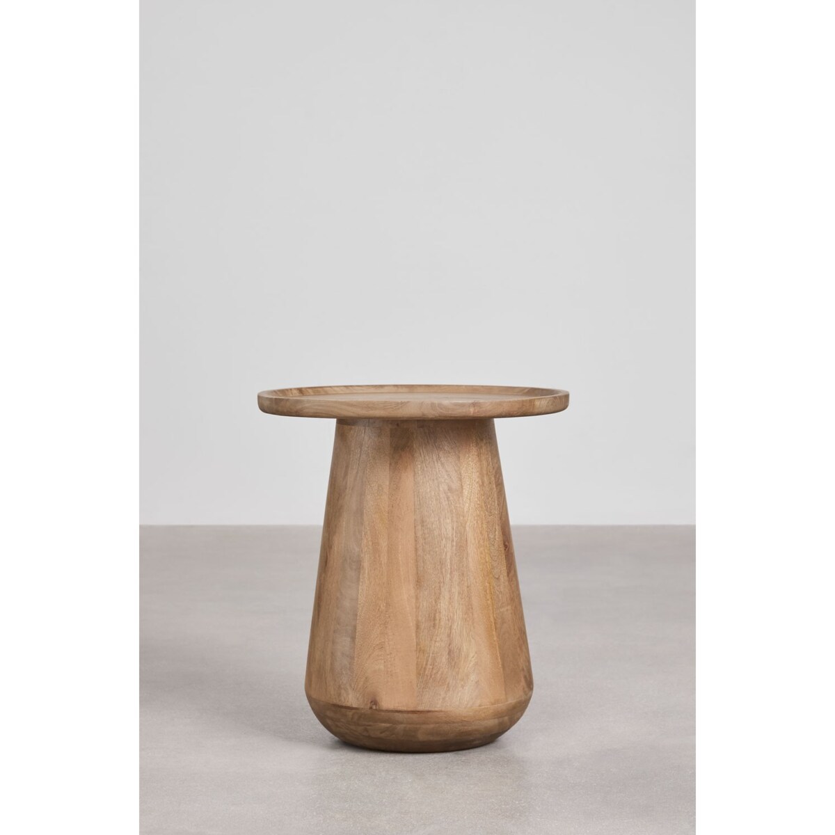 Okrągły stolik boczny Naiara Ø50 cm z drewna mango