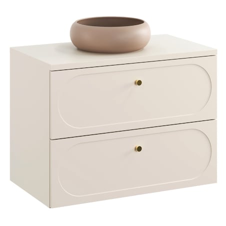 Szafka łazienkowa z blatem, beż piaskowy Donna Sand 80 cm