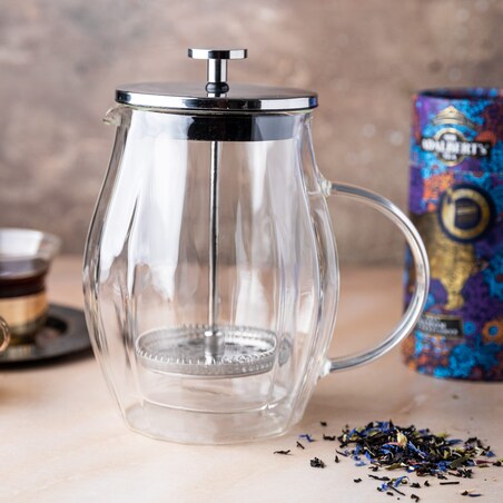 Zaparzacz do kawy herbaty 0.60L French Press srebrny KLAUSBERG