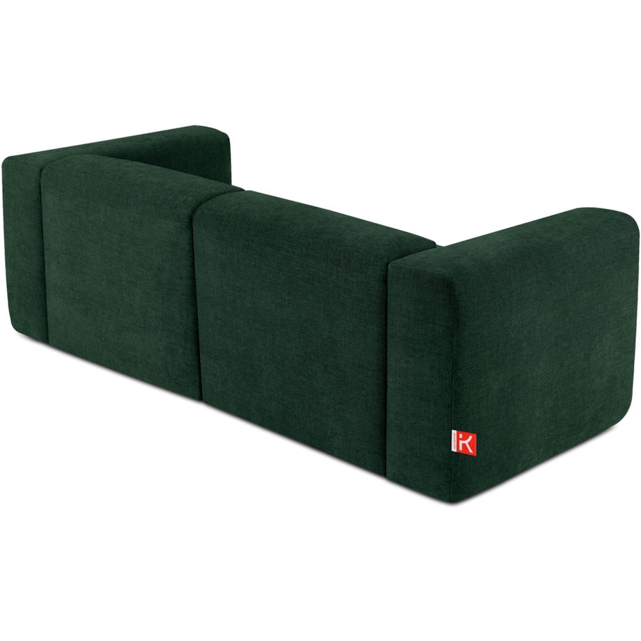 KONSIMO BUFFO 2,5-osobowa sofa z niezwykle miękkim i wygodnym siedziskiem, kolor morski