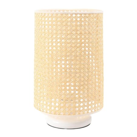 Lampa stołowa BOHO LOW WHITE rattan naturalny