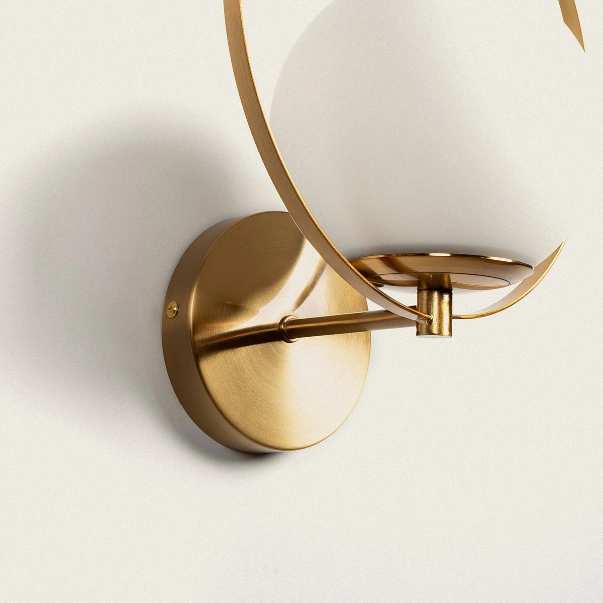 Lampa ścienna kinkiet z metalu i szkła Halm