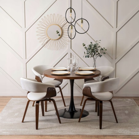 Krzesło Tapicerowane Drewniane Welurowe Kuchenne Do Salonu Beż Orzech GARY