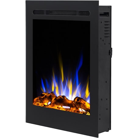 Kominek elektryczny AFLAMO Majestic 32 - ścienny i do zabudowy - 47x66x14 cm - kominek LED z funkcją grzania 750/1500 W