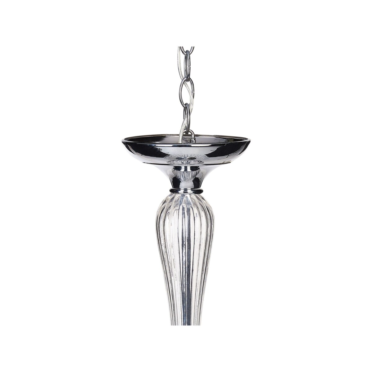 Żyrandol metalowy srebrny ORARA