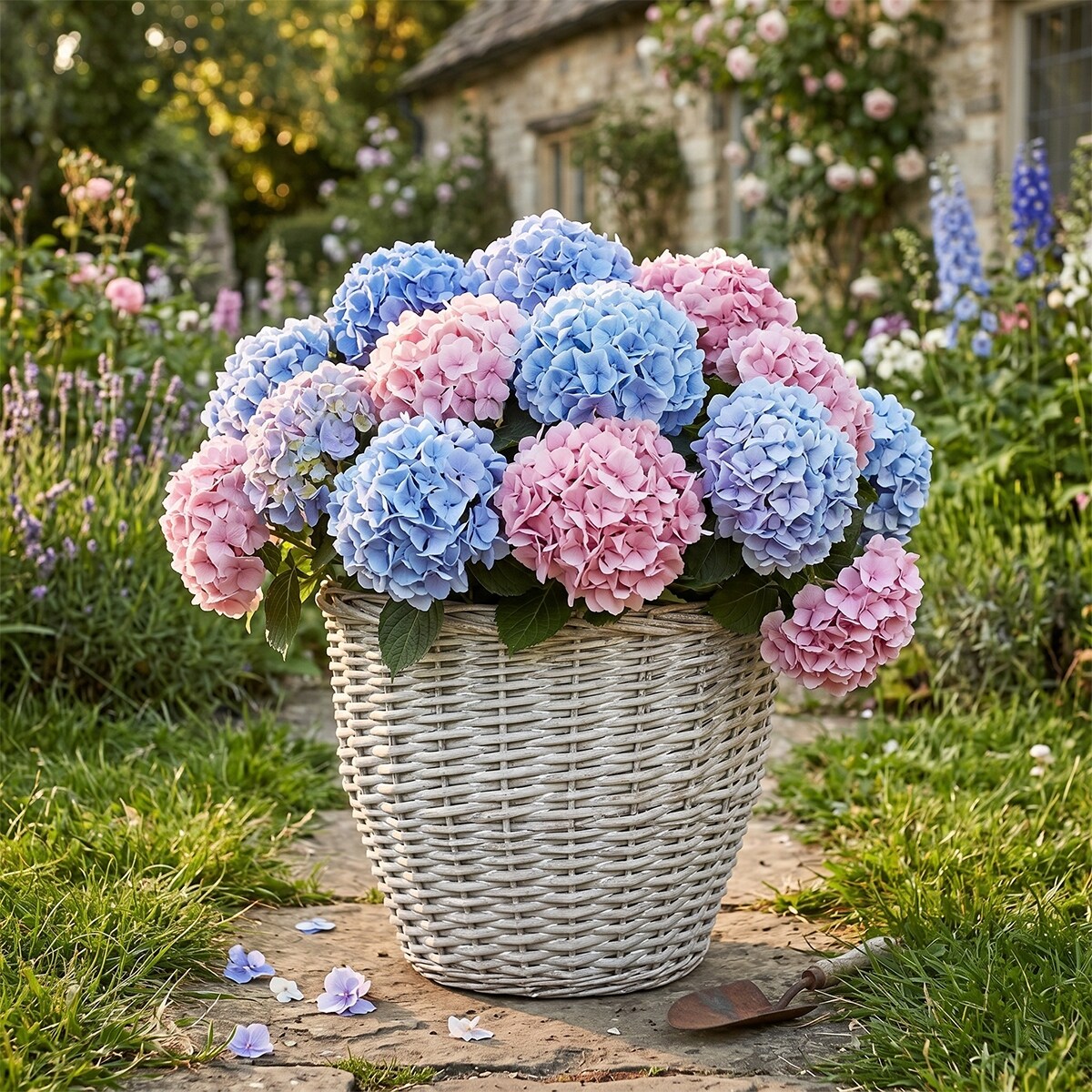 KOSZ WIKLINOWY NA KWIATY DREWNO PRANIE DUŻY DONICZKA DONICA KWIETNIK 3 szt.