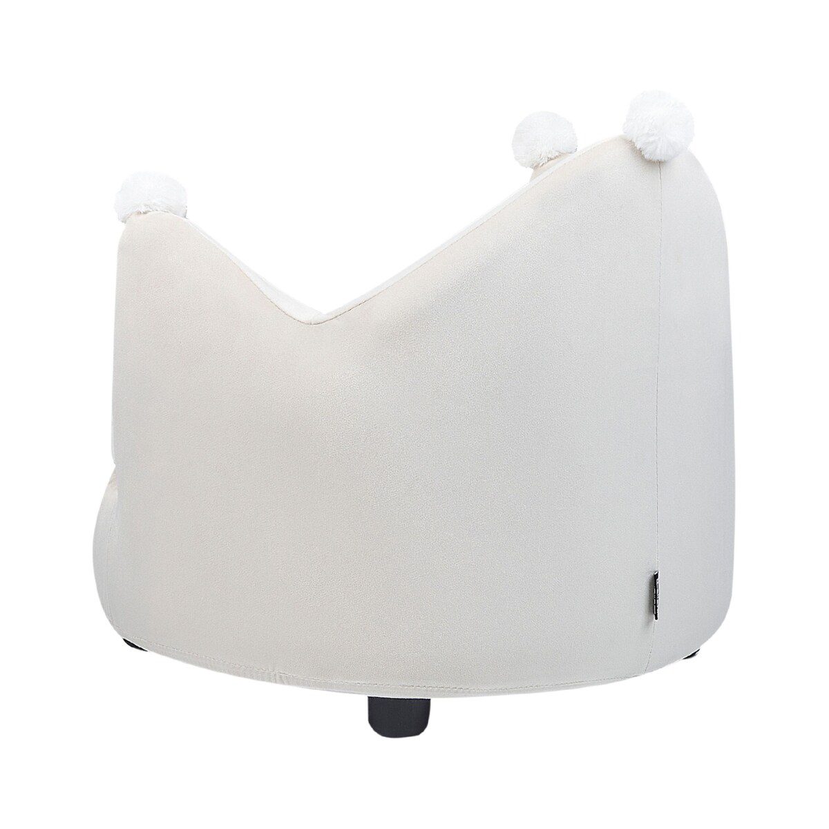 Fotel dziecięcy welurowy korona beżowy VEGA