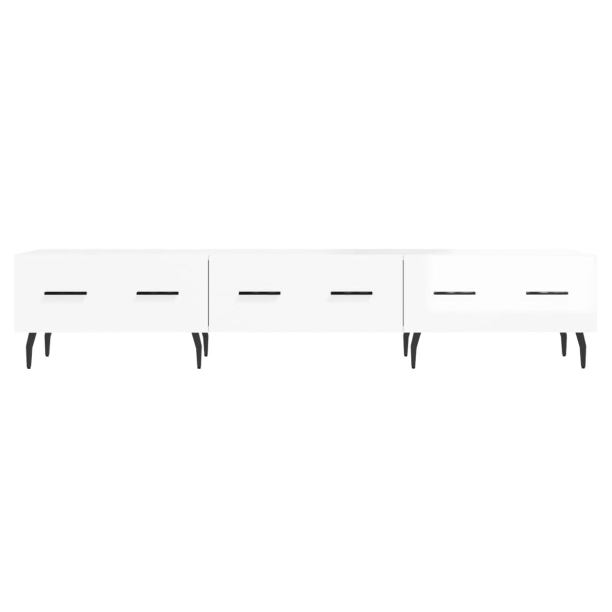 vidaXL Szafka pod telewizor, wysoki połysk, biała, 150x36x30 cm