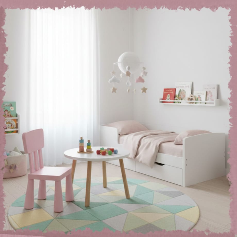 Krzesełko dla dzieci plastikowe z oparciem wygodne do pokoju różowe