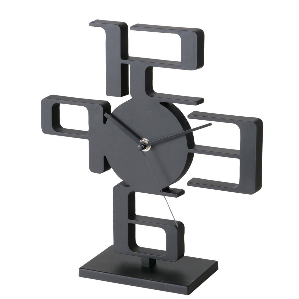 Zegar stojący Stadium, 27 cm, kolor czarny