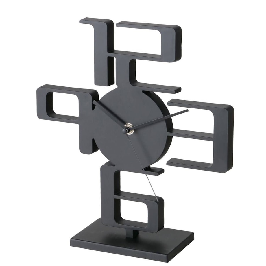 Zegar stojący Stadium, 27 cm, kolor czarny