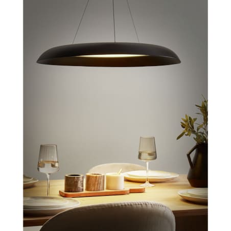 Lampa wisząca LED metalowa czarna SURKO