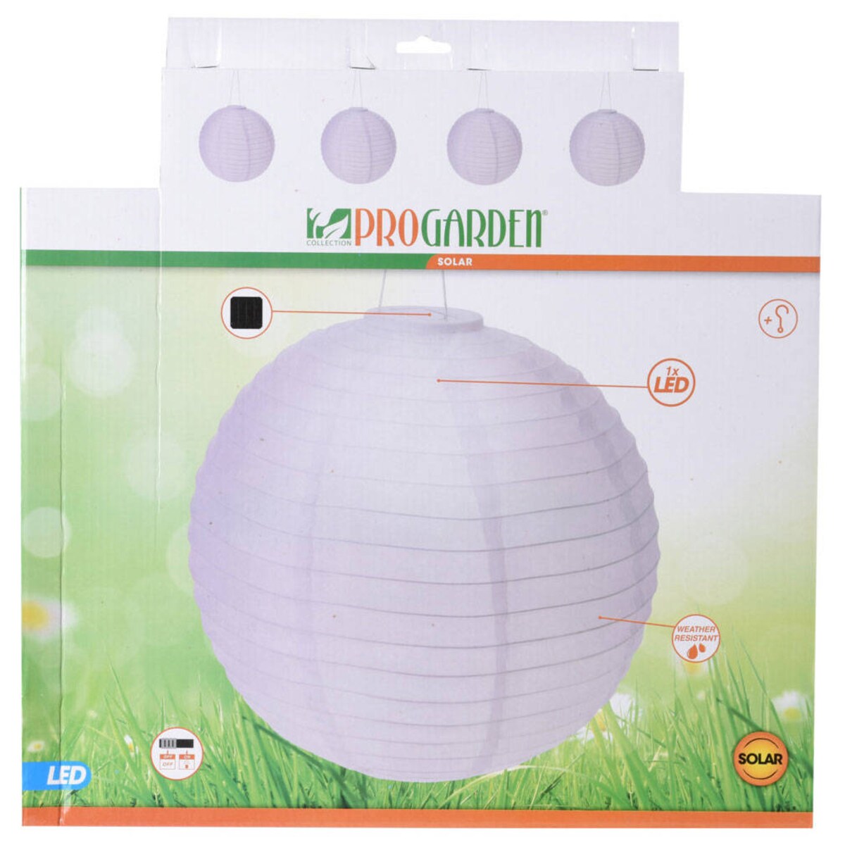 Lampion solarny do ogrodu PARTY, Ø 40 cm