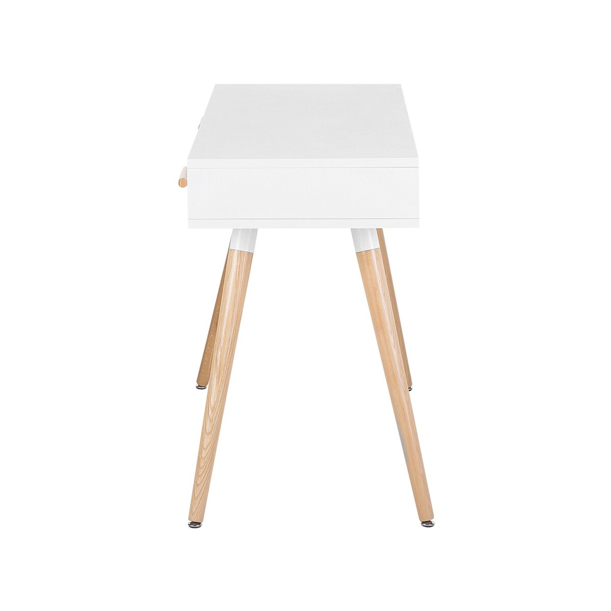 Biurko z szufladami i półką 120 x 45 cm biało-szare FRISCO