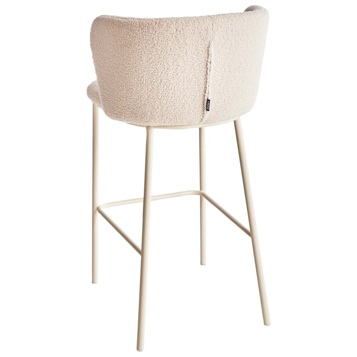 Zestaw 2 krzeseł barowych MINA II Boucle Beżowy