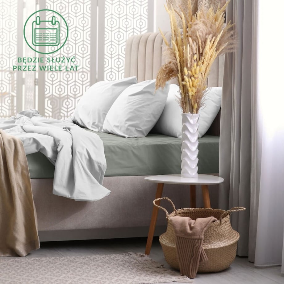 Prześcieradło z bawełny frotte z gumką 90x200 kolor szary PREMIUM