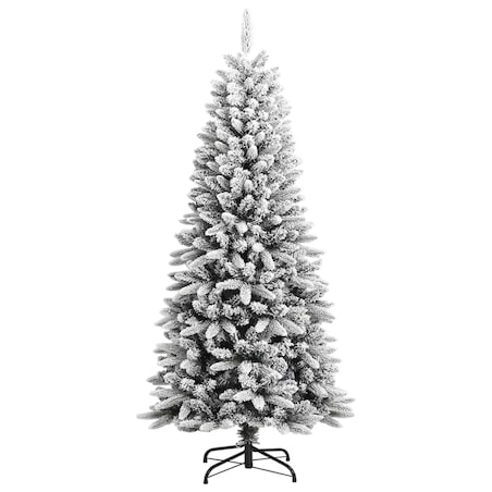 vidaXL Sztuczna choinka pokryta śniegiem, 150 cm, PVC i PE