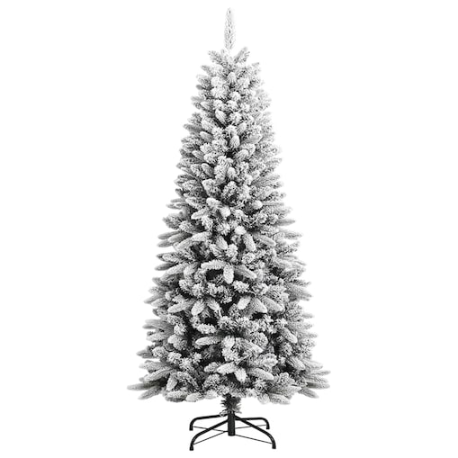 vidaXL Sztuczna choinka pokryta śniegiem, 150 cm, PVC i PE