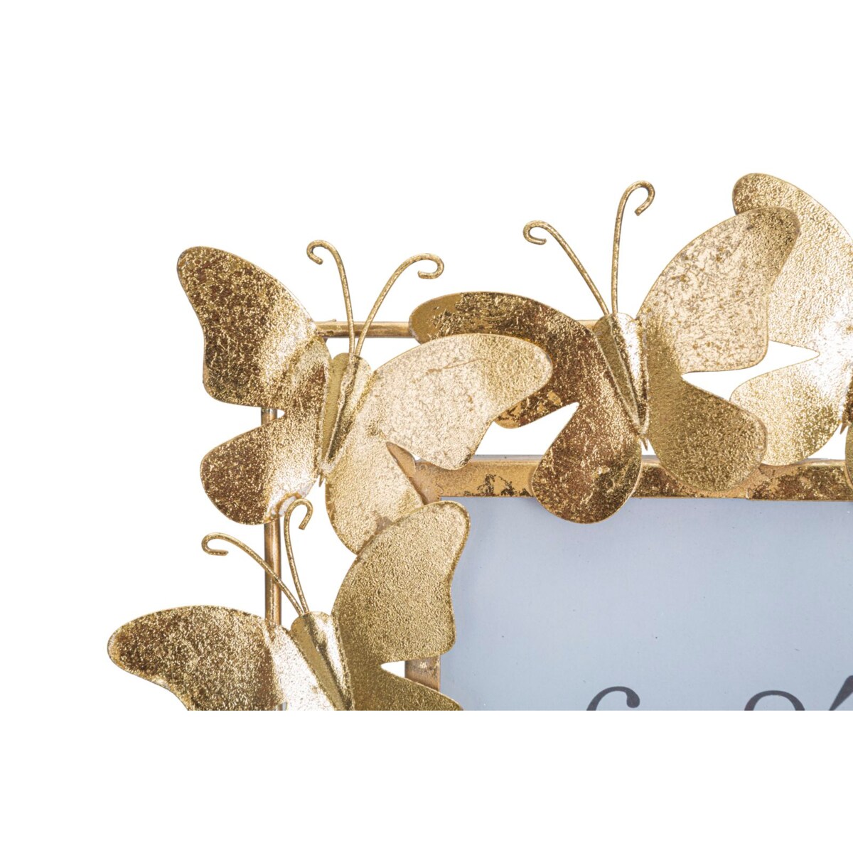 Ramka na zdjęcia Butterfly Glam, zdjęcie 15 x 20 cm, kolor złoty, żelazo i szkło, rama 28 x 11,5 x 30,5 cm, motyw: motyle, Mauro Ferretti