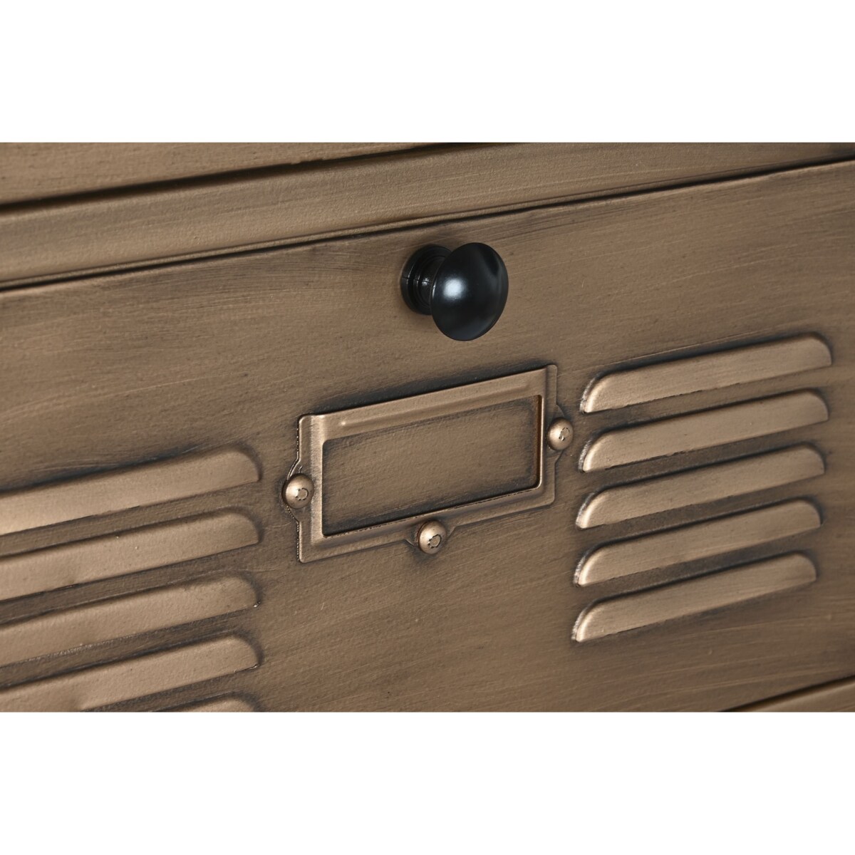 Komoda wąska z szufladami mosiężno-złota Tanvilla