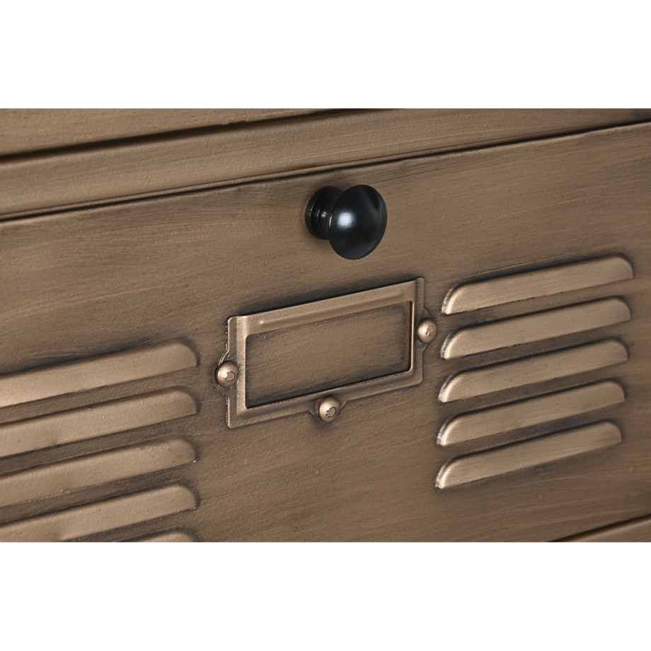 Komoda wąska z szufladami mosiężno-złota Tanvilla