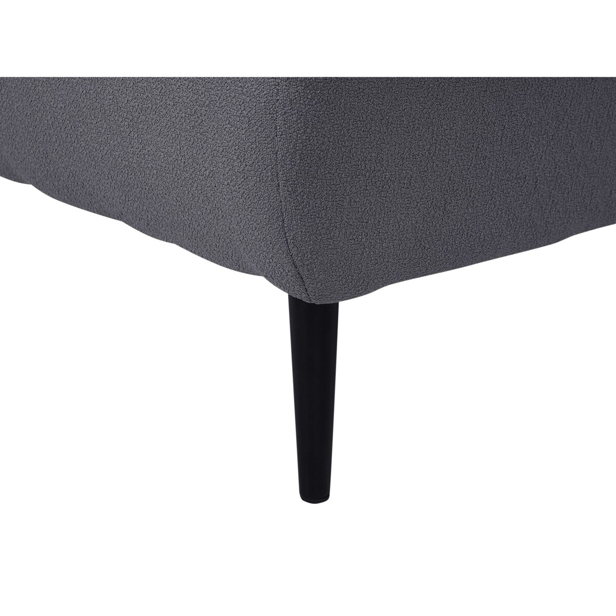 Szezlong boucle lewostronny ciemnoszary CHEVANNES