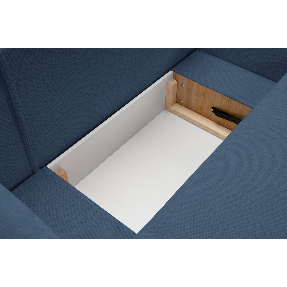 Nowoczesny narożnik rozkładany OLIVIO prawy - granatowy