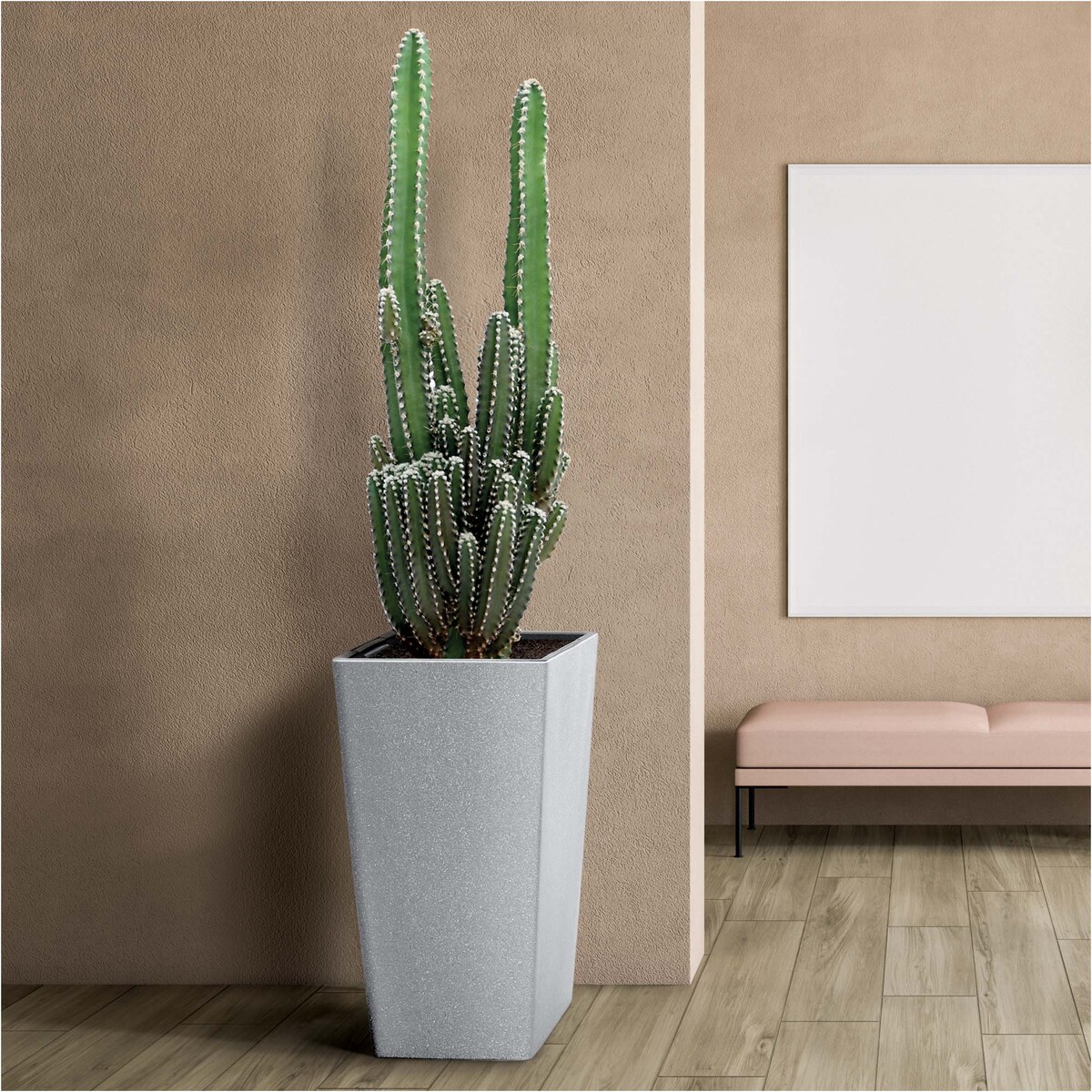 Donica Doniczka Ogrodowa 24 Cm Na Taras Do Ogrodu Domu Eco Wood Biała