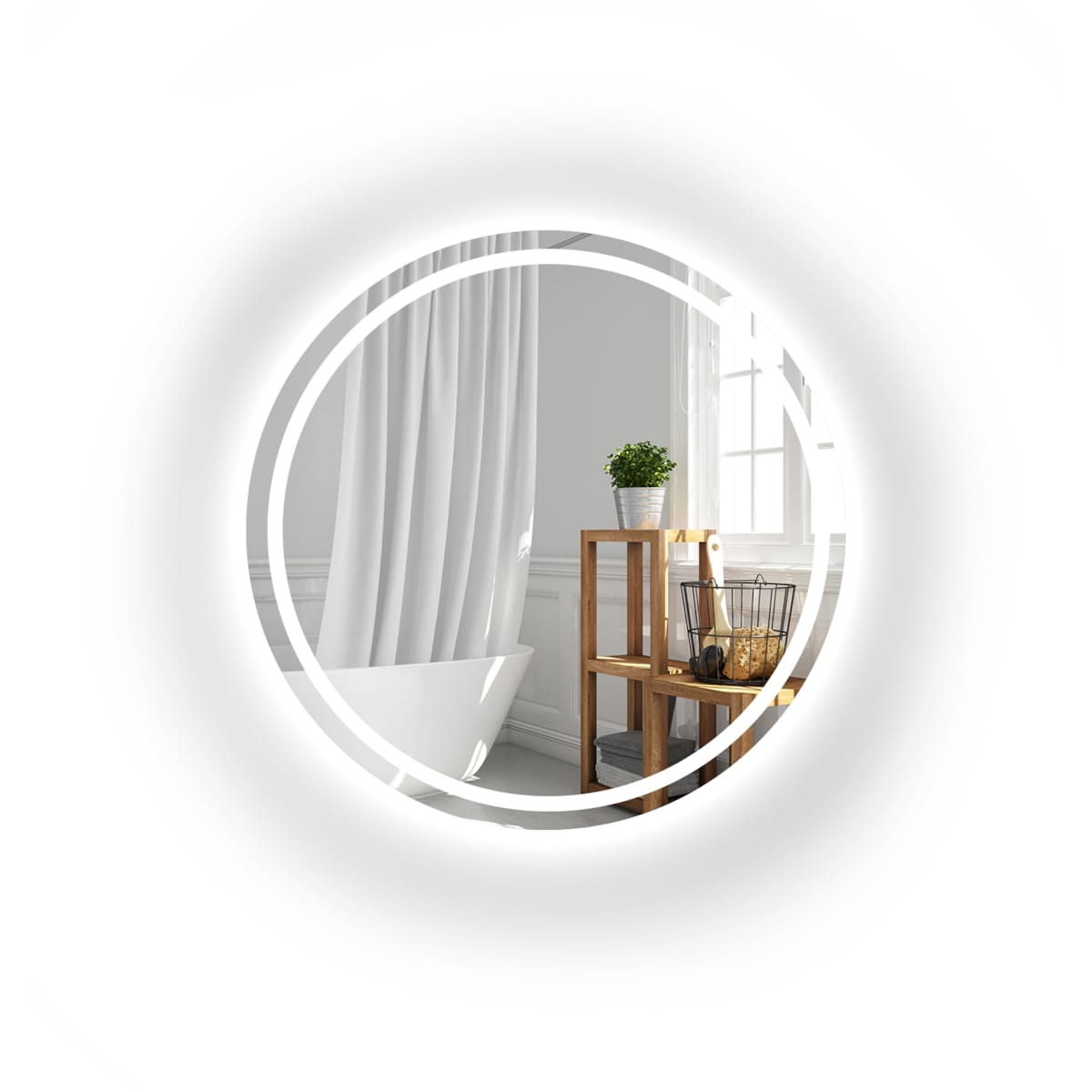 Lustro okrągłe łazienkowe z podświetleniem MAIA LED