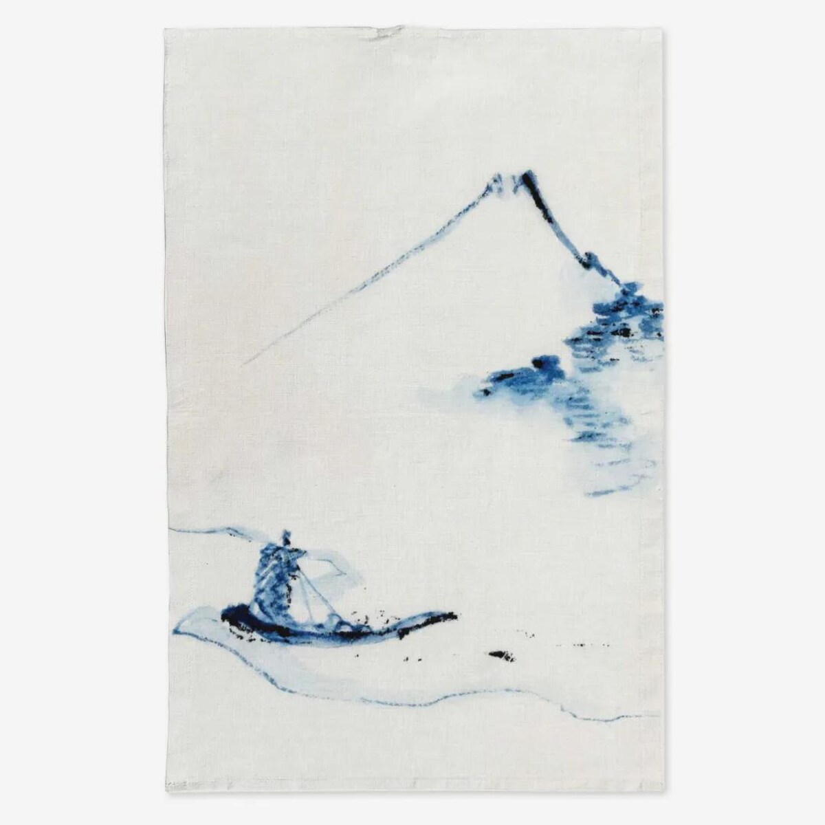 Lniany ręcznik kuchenny - Blue Fuji